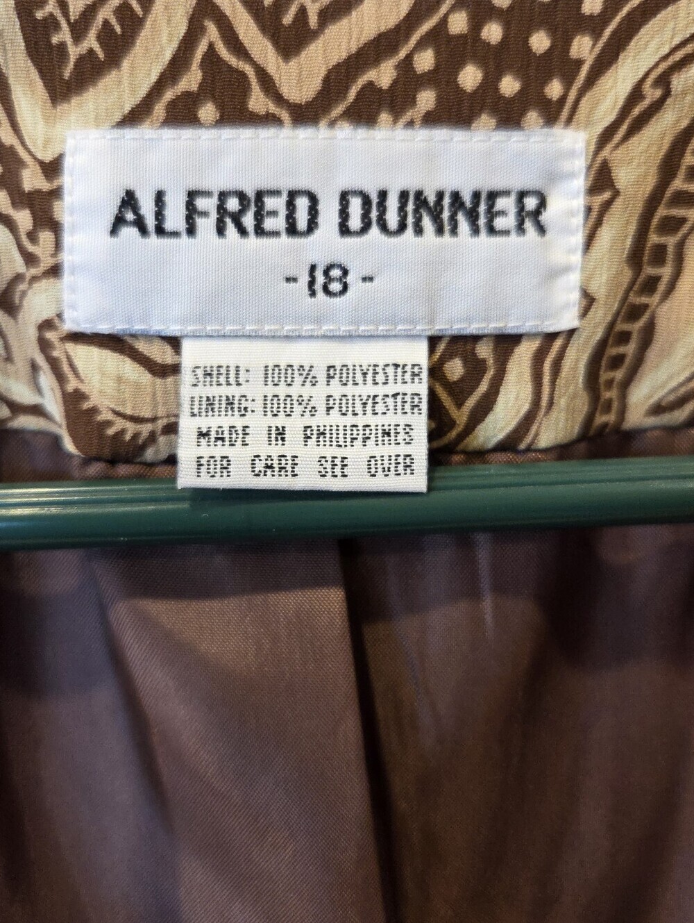 NWT Alfred Dunner Brown Floral Paisley Textured Lightweight Blazer Plus Size 18 - Picture 6 of 13